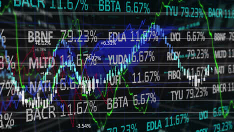 Stock-market-data-and-statistical-data-processing-against-world-map