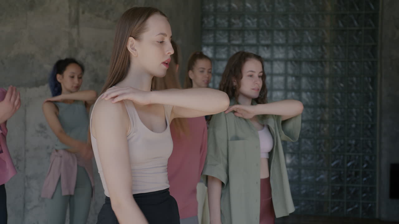 Group of women practicing contemporary dance
