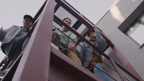 young people on the stairs