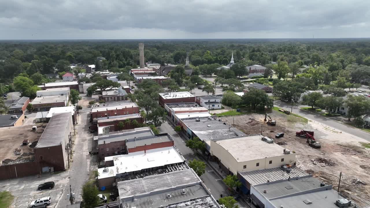 aerial orbit of walterboro sc, south carolina