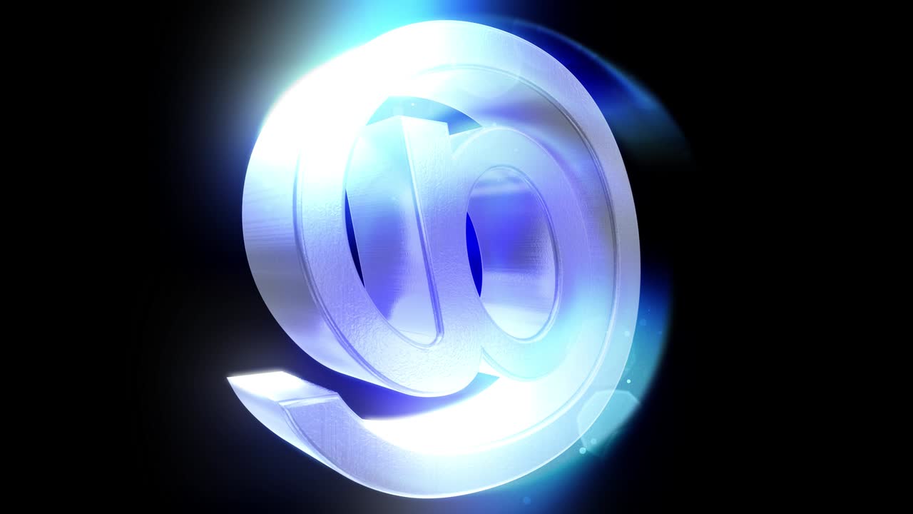 en el signo símbolo girar correo electrónico internet web red social correo electrónico bucle digital 4k