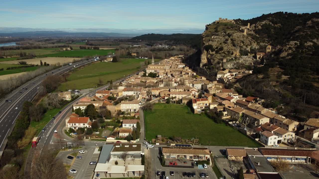 Aerial View of a Village Landscape