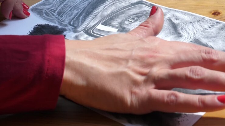 Preparazione della tela per un dipinto, colore di base, pittura con acrilico.