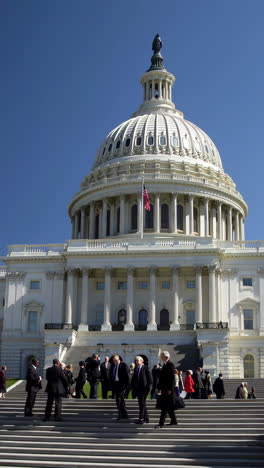 us capitol building exterior with people
