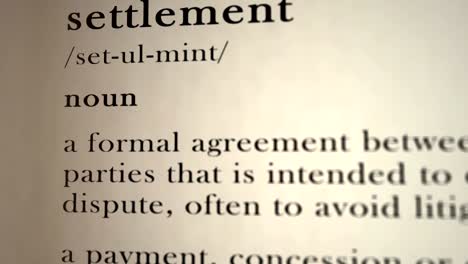 settlement definition