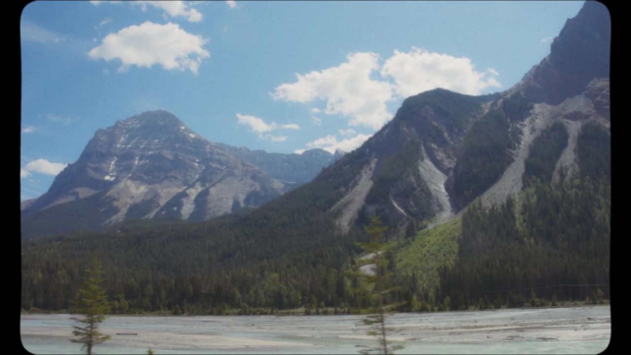 Passing high mountain peaks