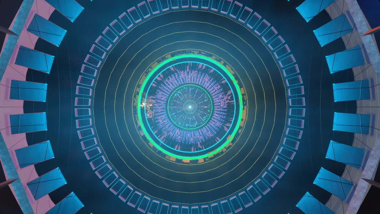 tecnología futurista túnel espacial corredor de ciencia ficción tecnología futurista