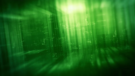 futuristic network simulation blending ai, quantum physics, and deep learning, with a particle matrix analyzing data in a sleek, background animation display