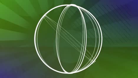 Animation-of-rotating-circles-over-green-background