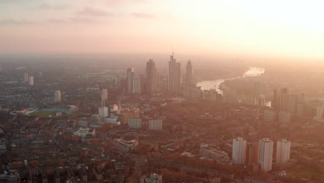 aerial slider shot over vauxhall and kennington south london
