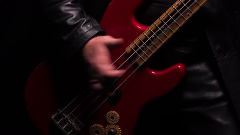 bass guitarist in action