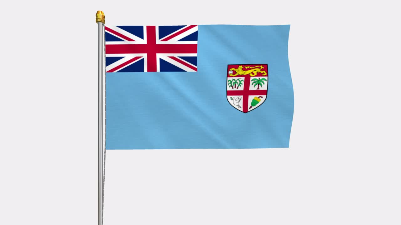 바람에 날아다니는 피지 발의 루프 비디오, 4k의 느린 동작 비디오, 알파 채널