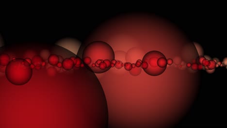 círculo rojo flotante horizontal animado para superposición de video