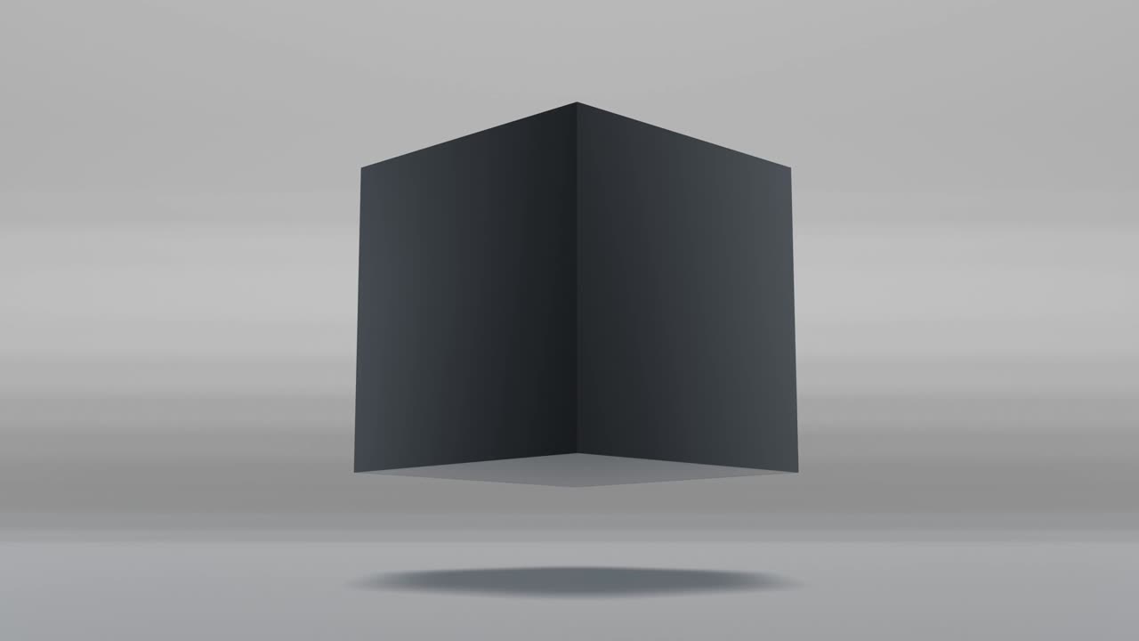 cubo - bucle de esfera, morphing objeto abstracto en fondo de escenario blanco, bucle de 4k