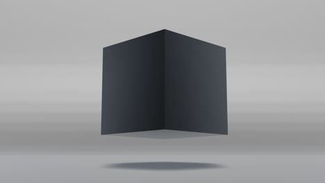 cubo - bucle de esfera, morphing objeto abstracto en fondo de escenario blanco, bucle de 4k