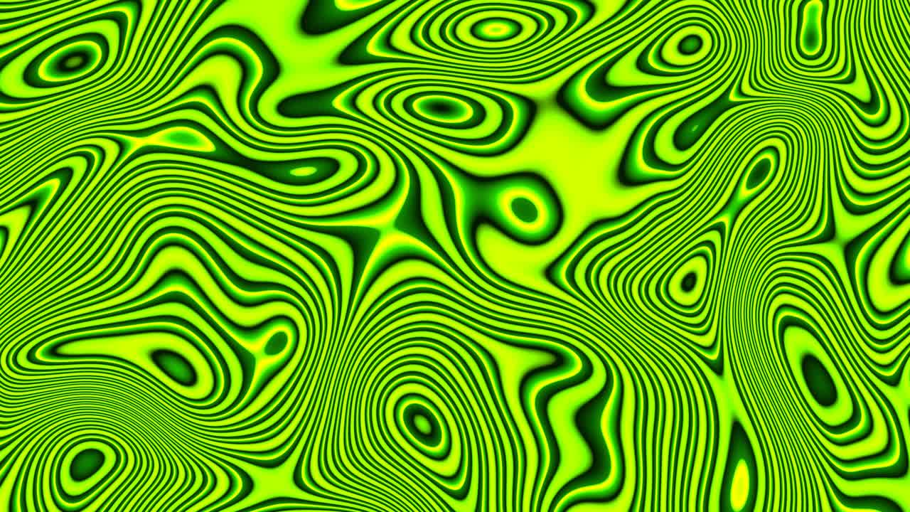 efecto de ondas psicodélicas verdes
