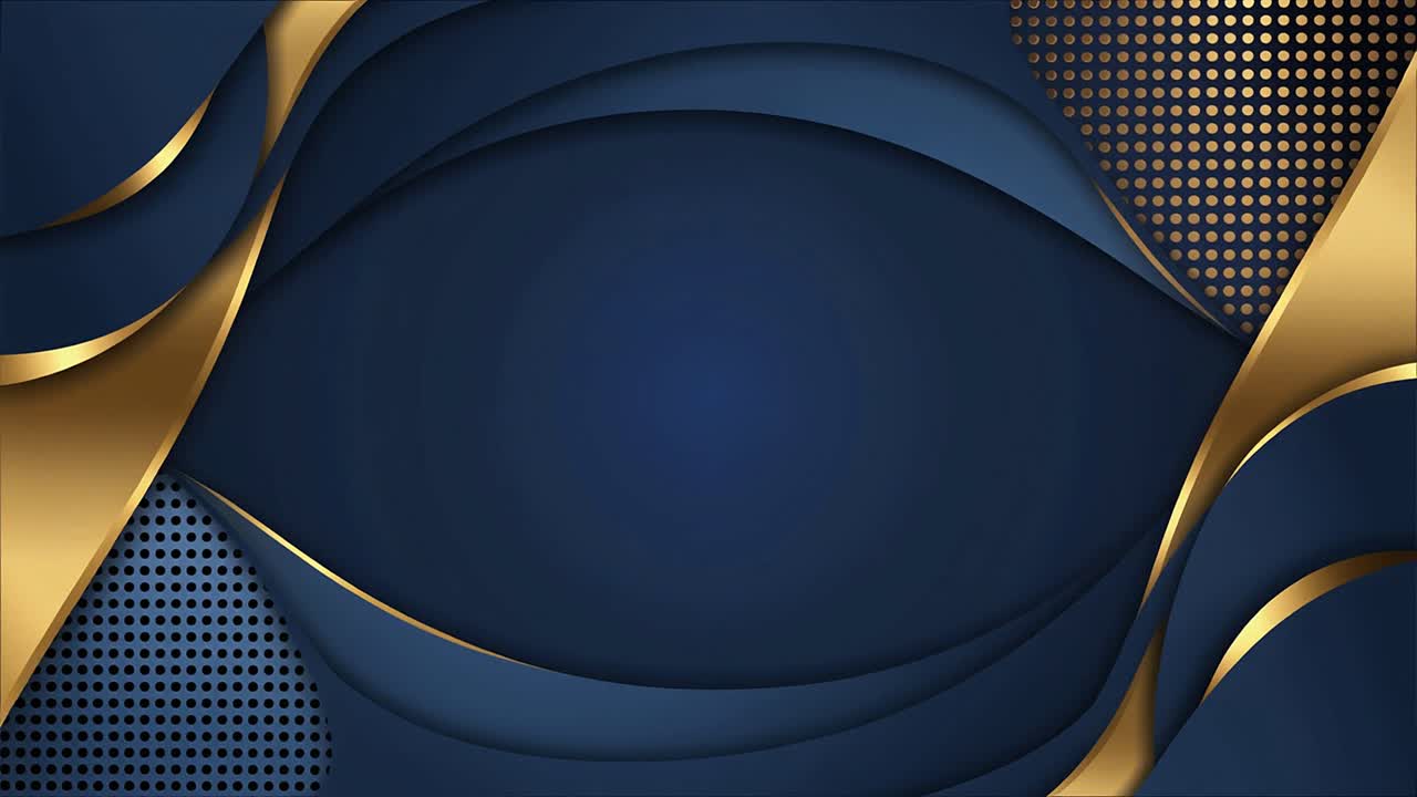 Elegant blå og guld abstrakt virksomhedsbaggrundsanimation.