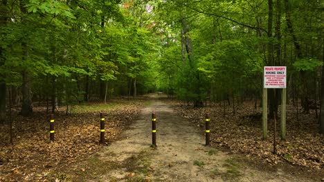 Ein-Bock-Sitzt-Auf-Einem-Feldweg,-Während-Sich-Die-Kamera-Nähert