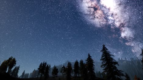 milky way stars with moonlight