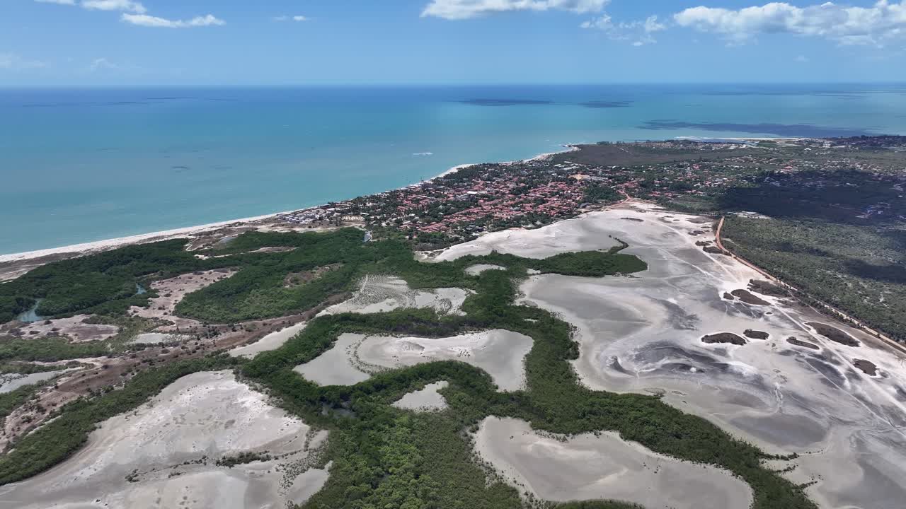 Barra Grande em Cajueiro Da Praia, Piauí, Brasil. Paisagem de praia. Paisagem marítima natural. Destinos de férias. Barra Grande em Cajueiro Da Praia, Piauí, Brasil. Viagem de verão