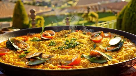 seafood paella: a delicious spanish dish