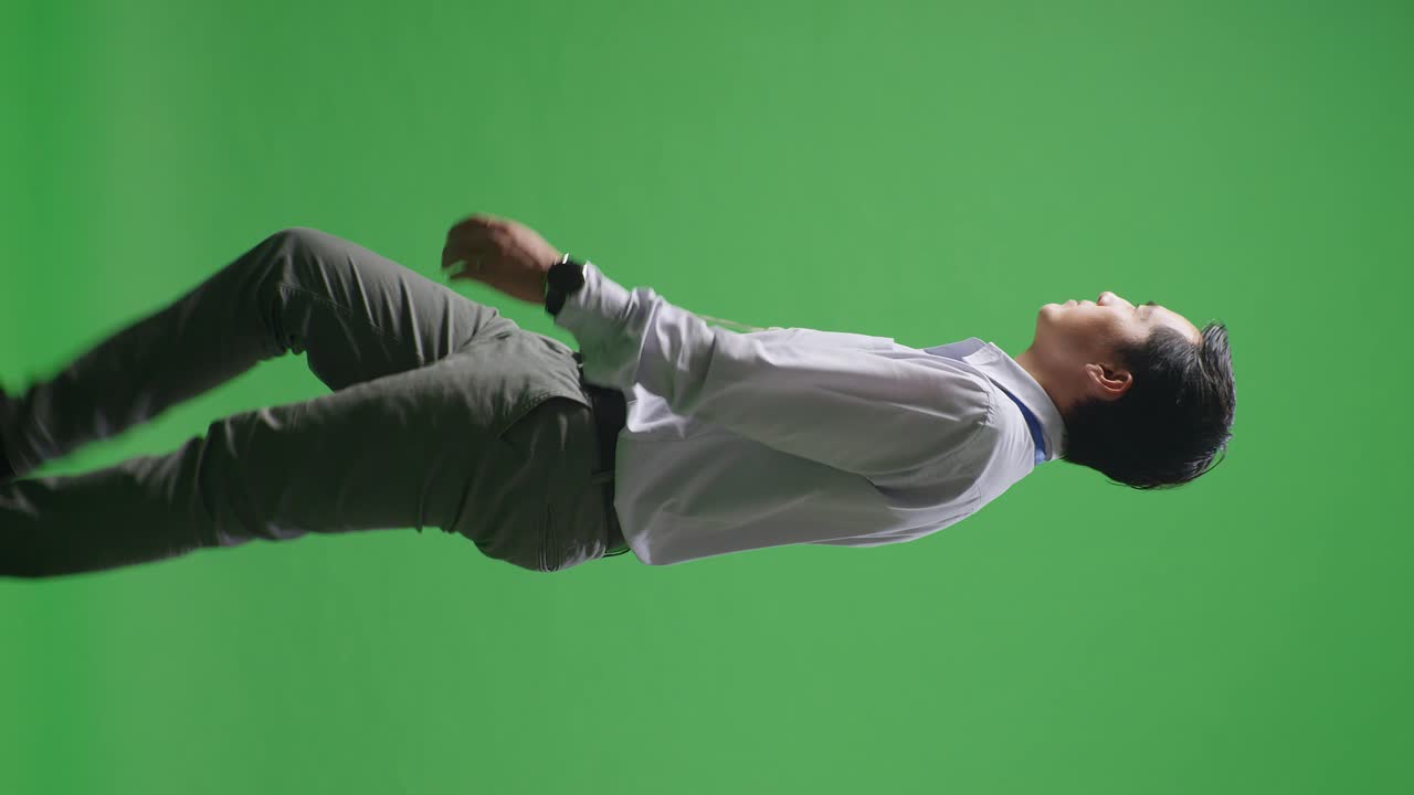 녹색 스크린에서 는 남자