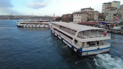 two ferries on the water in istanbul