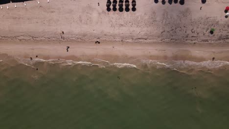 Cenital-view-of-the-beach-in-Yucatan-MÃ©xico