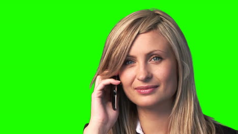 green screen footage of a businesswoman