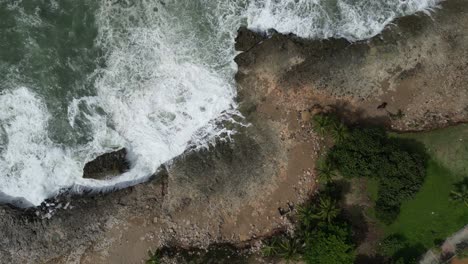 Ocean-waves-crash-against-the-rocky-coastline-in-Dominican-Republic