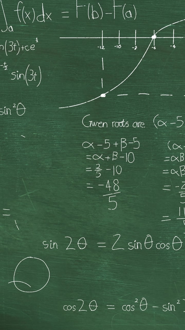 Man in front of moving maths on blackboard