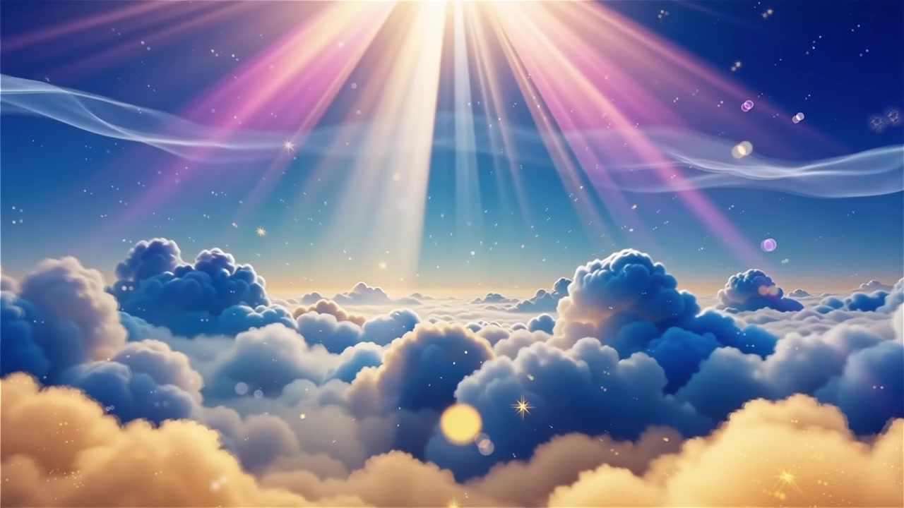Christian Heavenly Light Worship Background