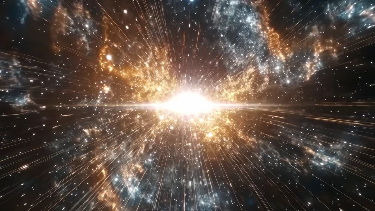Bright Light Bursting and Expanding in Cosmic Space