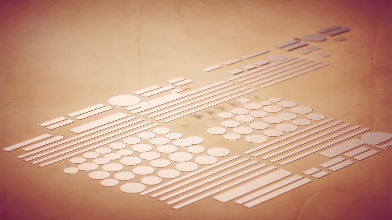 Abstract Geometric Landscape with Retro Feel