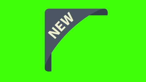 sticker icon of new on a green screen in 4k