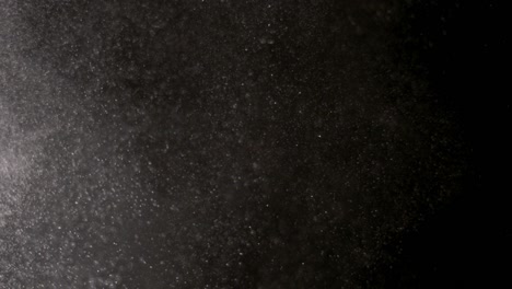 powder isolated on black background