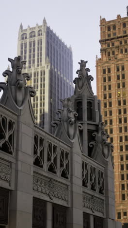 urban architecture showcases contrasting styles in modern cityscape