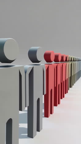 people in a line
