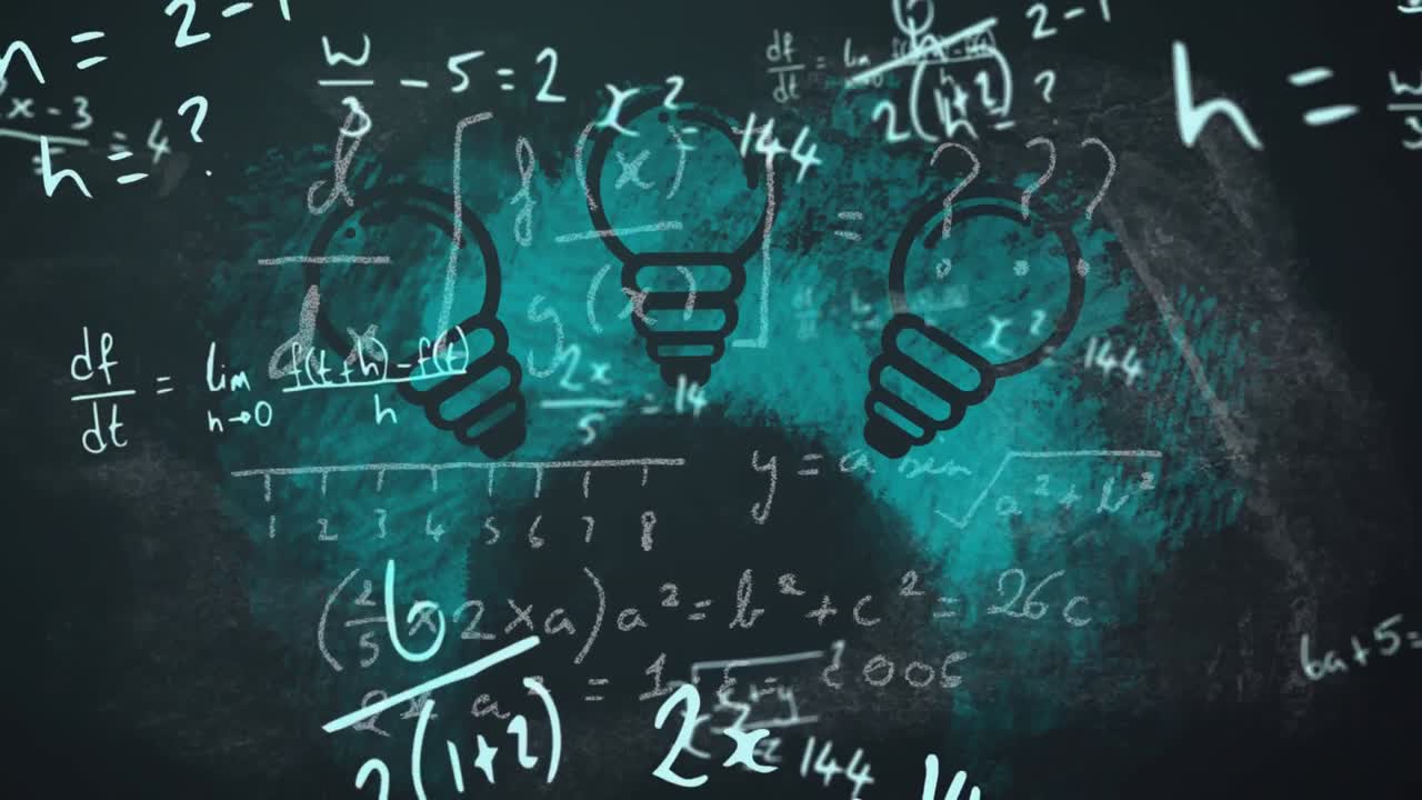 animación de bombillas y procesamiento de datos de fórmulas científicas