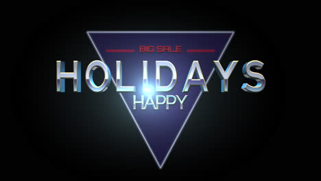 Happy-Holidays-with-neon-blue-triangle-in-space