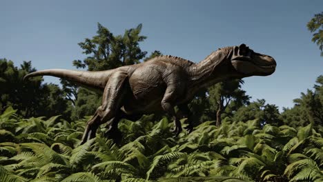 dinosaurio en un entorno de la jungla