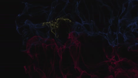 la bandera de liechtenstein se convierte en humo. concepto de debilitamiento del estado, canal alfa.
