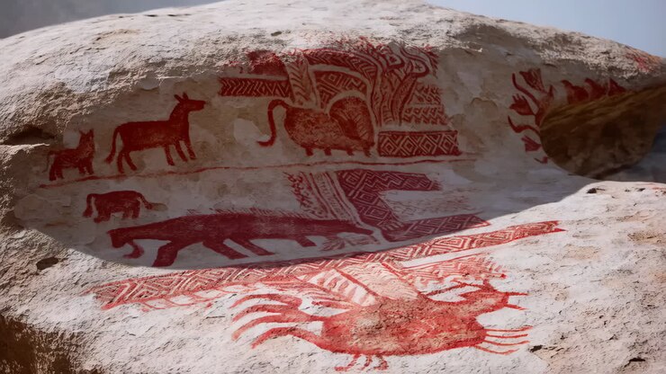 Ancient Petroglyphs on Rock