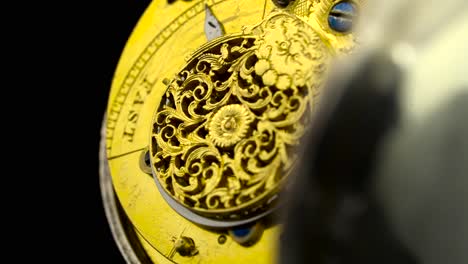 spacecraft and antique pocket watch