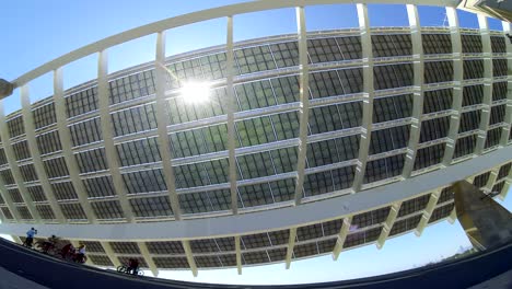 large solar panel.time lapse.