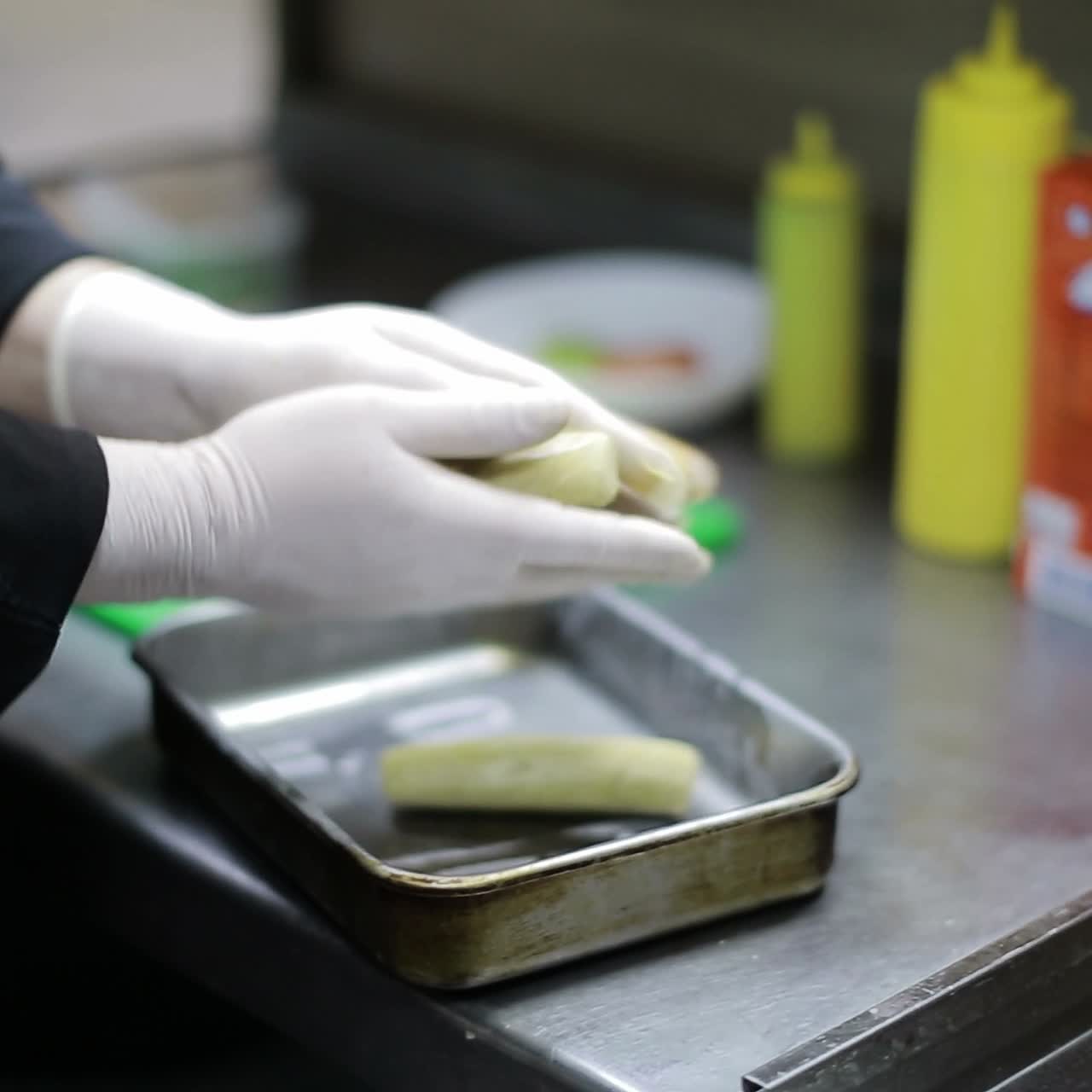 Chef In Restaurant Kitchen Cooking