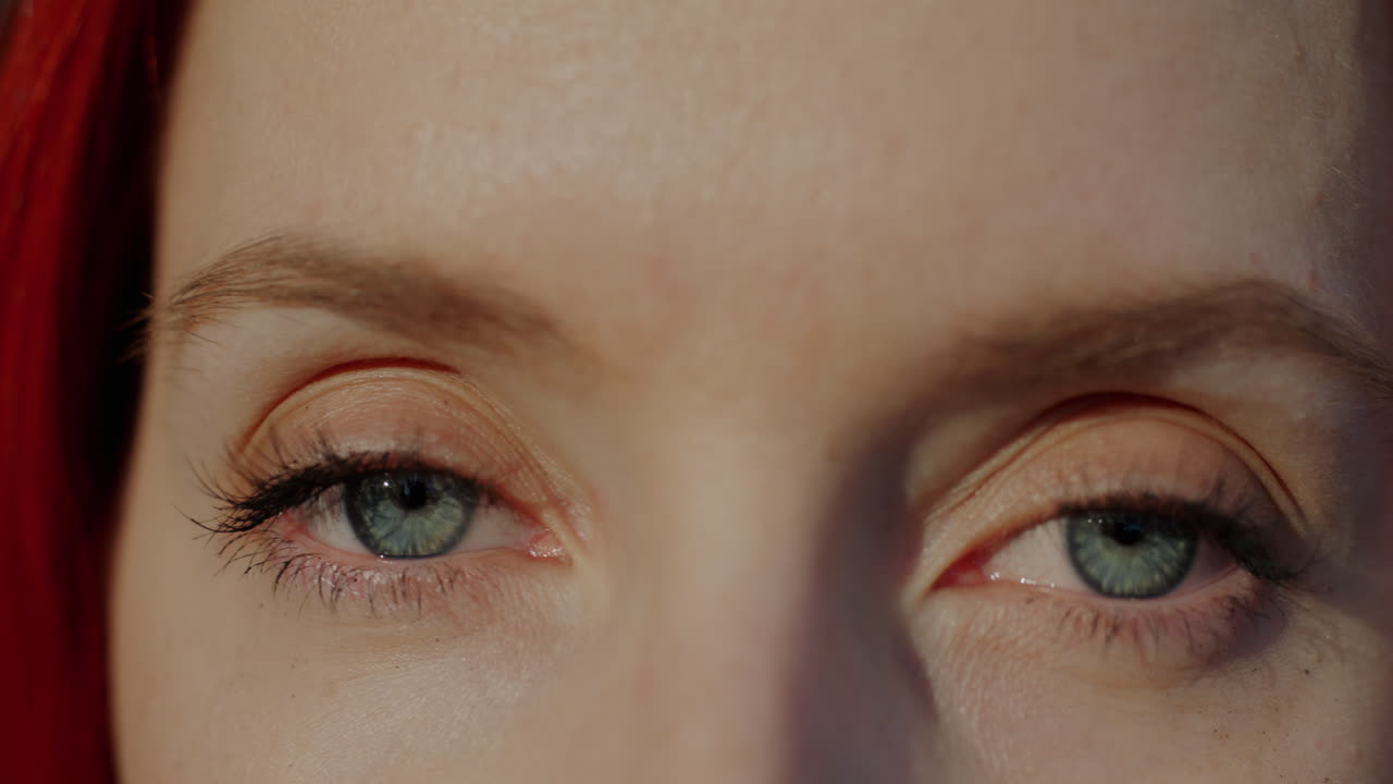 여자의 눈의 클로즈업