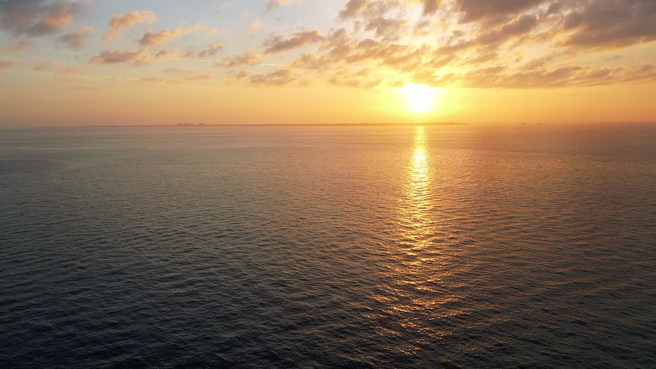 Golden Sunset Over the Ocean