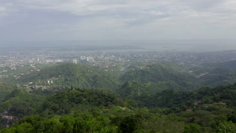 aerial drone video above a green jungle in a warm tropical foreign country-18