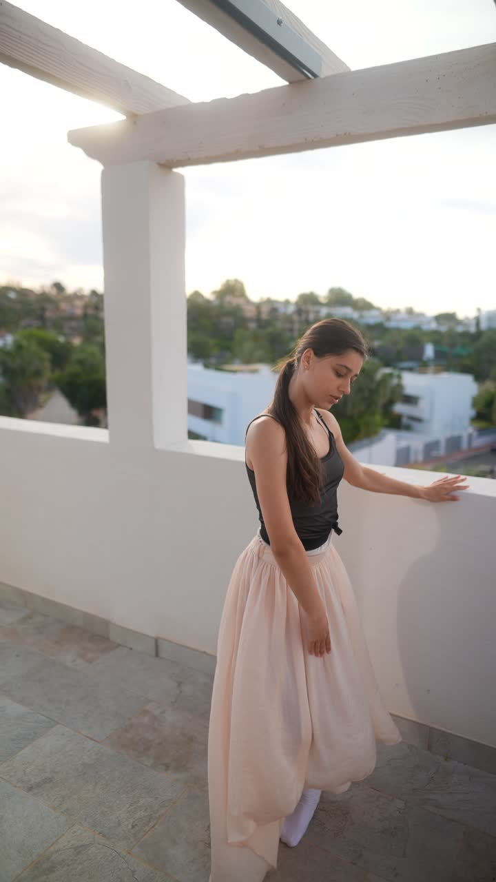 지붕에 있는 발레 댄서